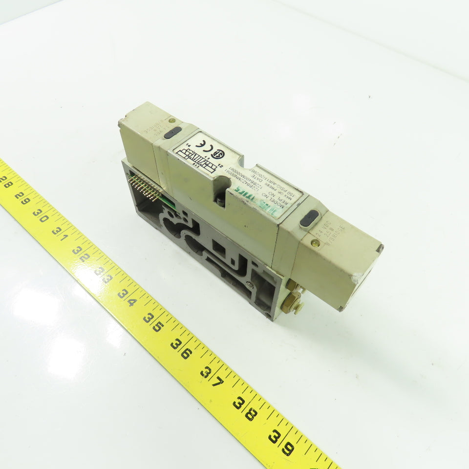 Numatics 122BB4Z2MN00061 150PSI 2/4Way Solenoid Pneumatic Valve Manifold 24VDC