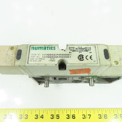 Numatics 122BB5Z2MN00061 150PSI 4-Way Solenoid Pneumatic Valve Manifold 24VDC