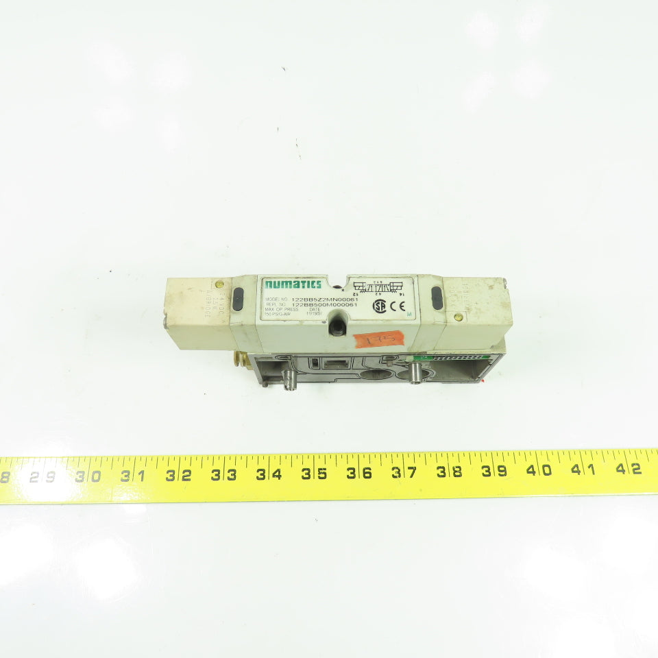 Numatics 122BB5Z2MN00061 150PSI 4-Way Solenoid Pneumatic Valve Manifold 24VDC