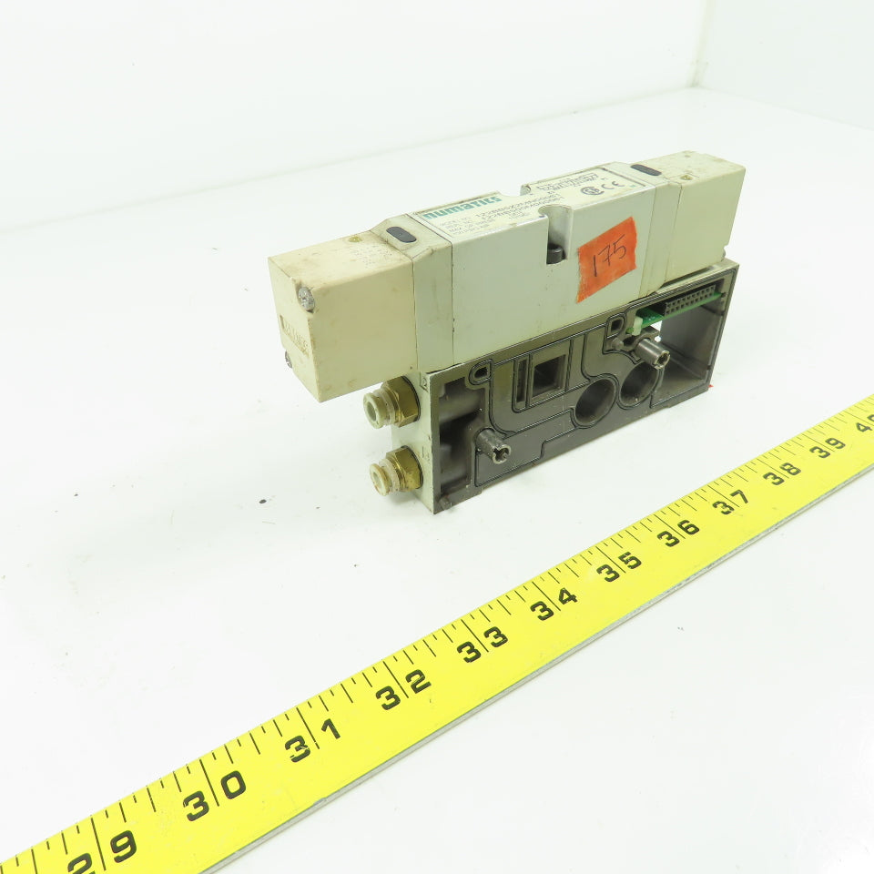 Numatics 122BB5Z2MN00061 150PSI 4-Way Solenoid Pneumatic Valve Manifold 24VDC