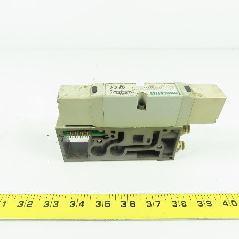 Numatics 122BB5Z2MN00061 150PSI 4-Way Solenoid Pneumatic Valve Manifold 24VDC