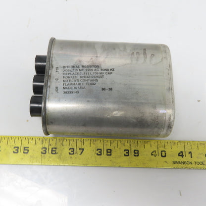 Ronken 82D42125H50T Capacitor .408/.718 MF 2500 AC 50/60Hz