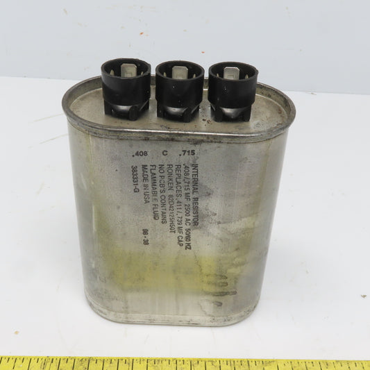 Ronken 82D42125H50T Capacitor .408/.718 MF 2500 AC 50/60Hz