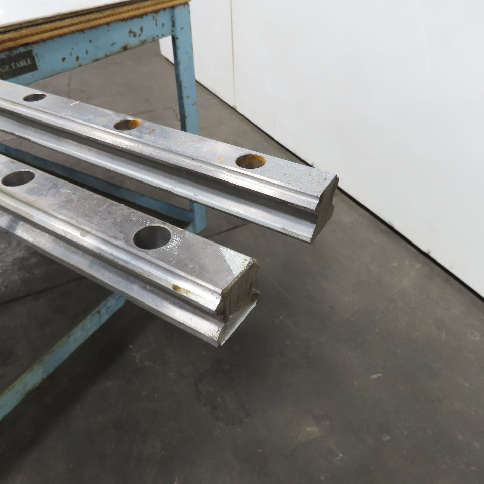 28mm Wide x 26mm Height Linear Guide Rail 2000mm OAL Lot Of 2