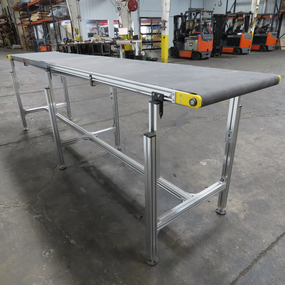 Direct Conveyors 24" x 137" Slide Bed Belt Conveyor 15FPM 208-230/460V .25Hp
