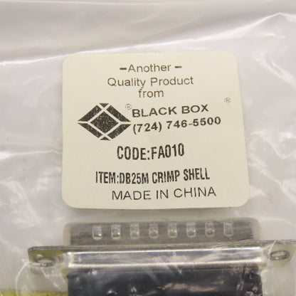 Black Box FA010 DB25M D-Subminiature Crimp Shell Male Lot Of 25