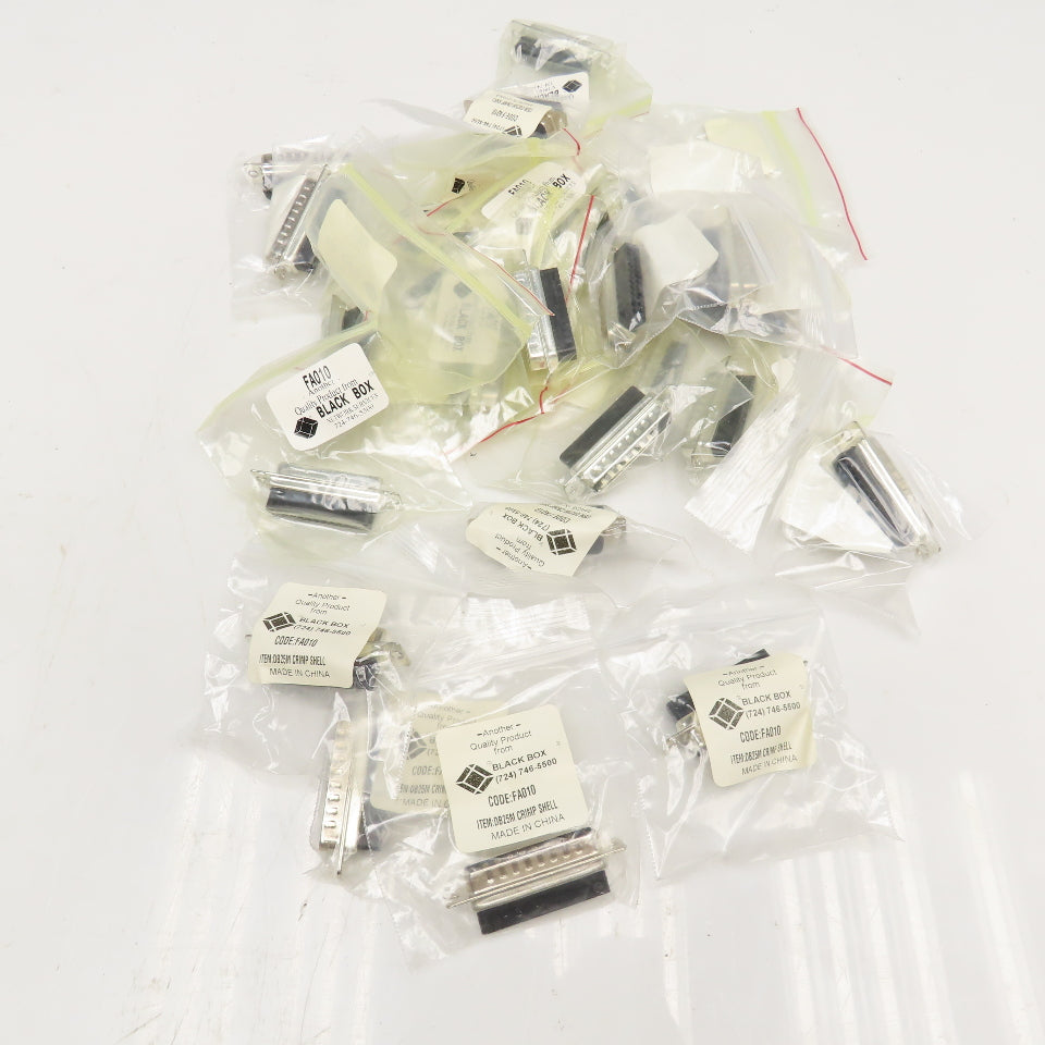 Black Box FA010 DB25M D-Subminiature Crimp Shell Male Lot Of 25