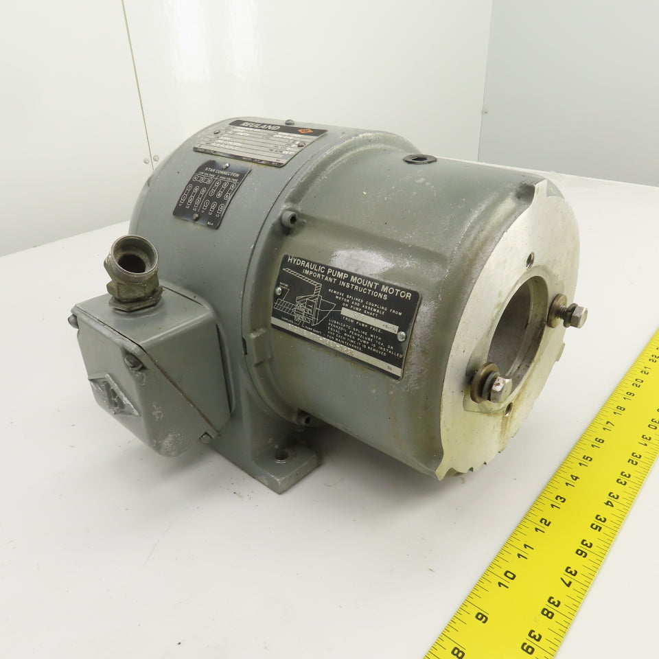 Racine PVQ-PSE0-06CR Hydraulic Pump Motor Reuland 8616V & Mount 220/440 3PH