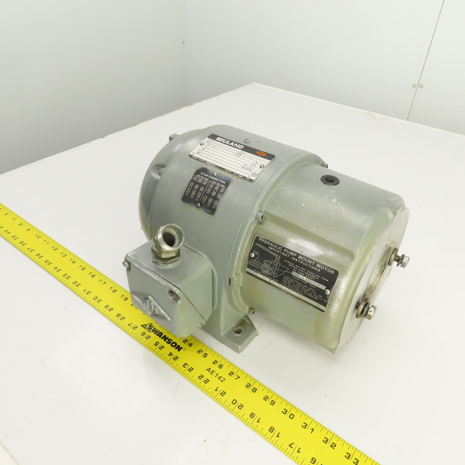 Racine PVQ-PSE0-06CR Hydraulic Pump Motor Reuland 8616V & Mount 220/440 3PH