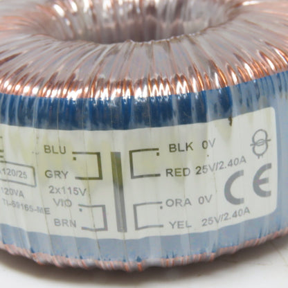 Noratel 953 0568 TA120/25 High Efficiency Mini Transformer 2X115V Pri 0-25V Sec