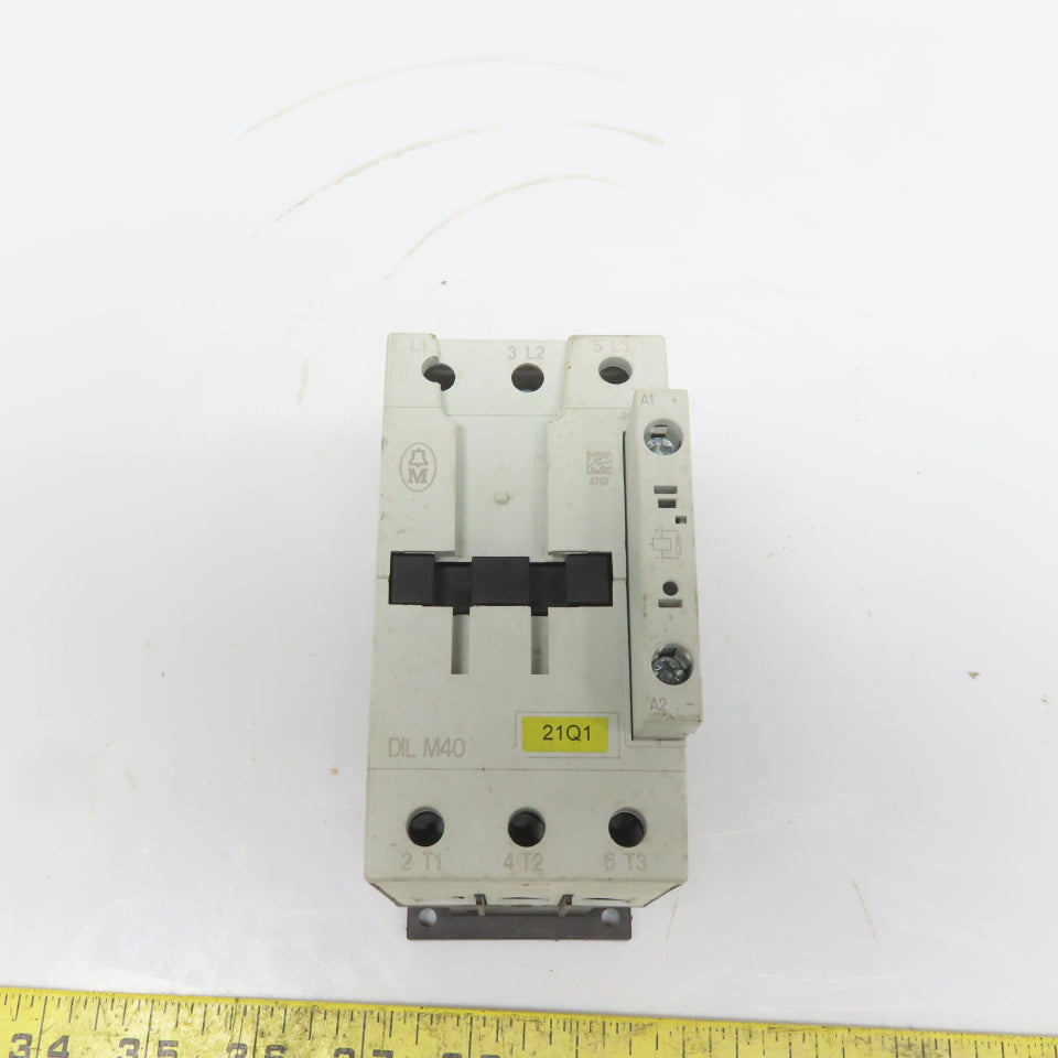 Moeller DIL M(C)40 Contactor 3 Pole 63 Amp 600V Max 24-27VDC Coil