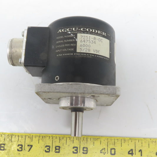 Accu-Coder 725I-R-OC Incremental Shaft Encoder 5-28V
