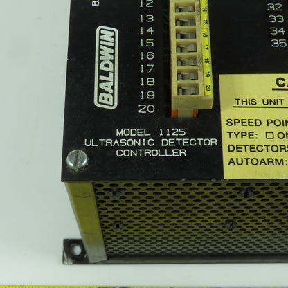 Baldwin 1125 Ultrasonic Detector Controller A502-8001-04 Rev .01