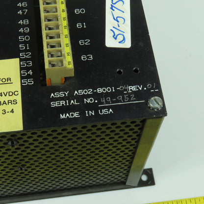 Baldwin 1125 Ultrasonic Detector Controller A502-8001-04 Rev .01