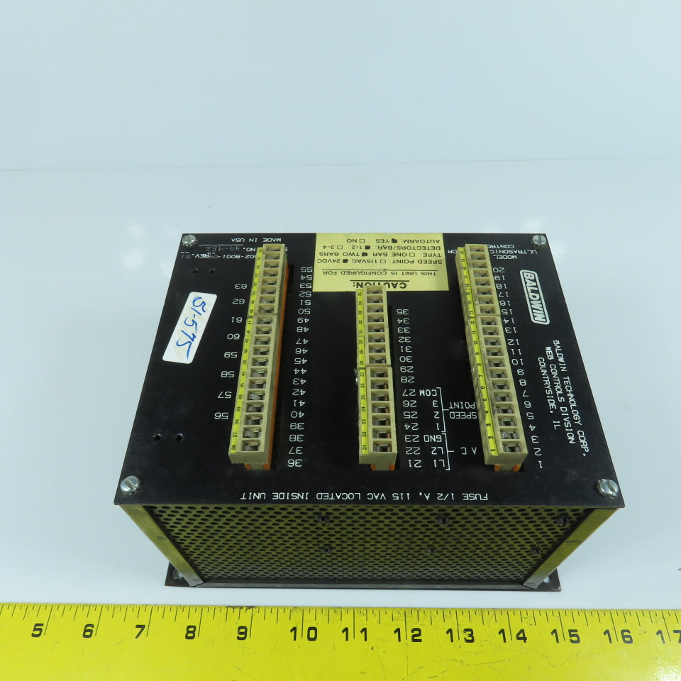 Baldwin 1125 Ultrasonic Detector Controller A502-8001-04 Rev .01
