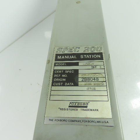 Foxboro 235SK-V Spec 200 Manual Station Range 0-100