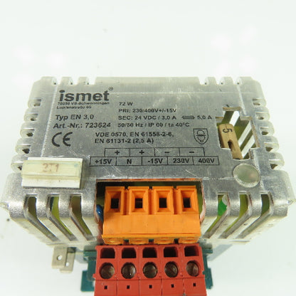 Ismet EN3.0 Transformer 230/400 Pri 24VDC Sec 50/60Hz 3A