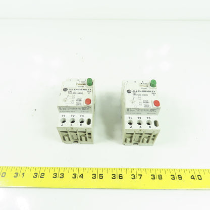 Allen Bradley 140-MN-0400 Ser C Manual Motor Starter 600V 3Ph 2.5-4.0A Lot Of 2
