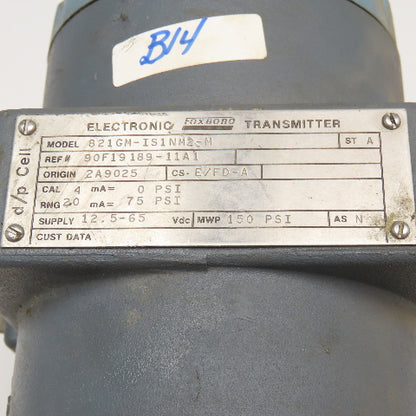 Foxboro D0135ND 821GM-IS1NM2-M Pressure Transmitter 150MWP