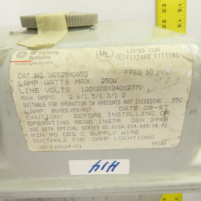 General Electric UGS25M0A50 250W Light Fixture Ballast 120/208/240/277V