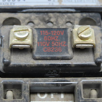 Allen Bradley 500-BOD94 Size 1 Motor Starter 600V 10Hp 120V Coil