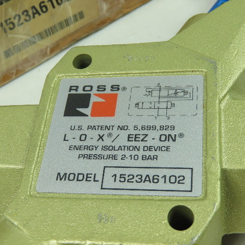 Ross 1523A6102 Pneumatic Lockout Valve 2-10Bar
