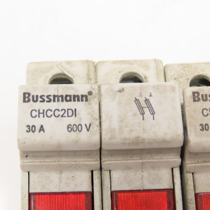 Bussmann CHCC2DI 30A 600V 2 Pole Fuse Holder Lot Of 5