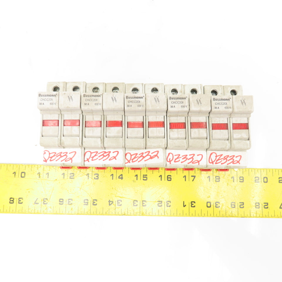 Bussmann CHCC2DI 30A 600V 2 Pole Fuse Holder Lot Of 5