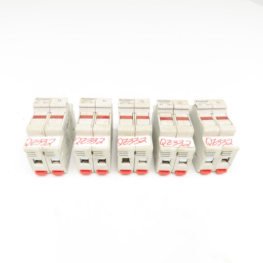 Bussmann CHCC2DI 30A 600V 2 Pole Fuse Holder Lot Of 5