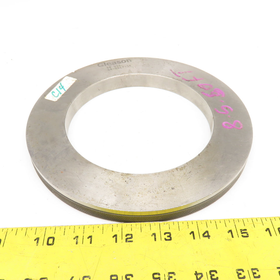 Gleason G4-0017-34 Ring Bore Gage 7-1/2" OD x 5" ID Knurled Edge 5/8" Thick