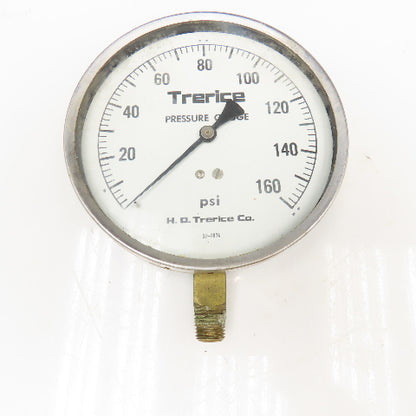 Trerice 52-2874 0-160 PSI Pressure Gage 5" Bottom Ported 1/4"