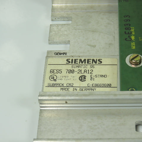 Siemens 6ES5 700-2LA12 Simatic S5 Base Card Rack