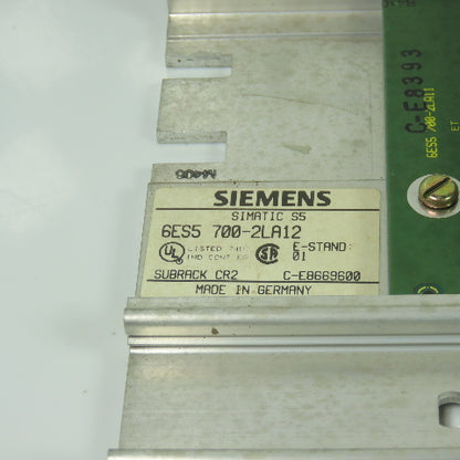 Siemens 6ES5 700-2LA12 Simatic S5 Base Card Rack