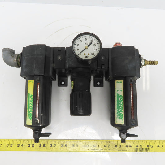 Speedaire 4ZL49, 4ZL92, 4ZM22 FRl Filter Regulator Lubricator Assembly 1/2"NPT