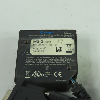 Wenglor FIS-0003-0106 Barcode Raster Scanner 102mm Range