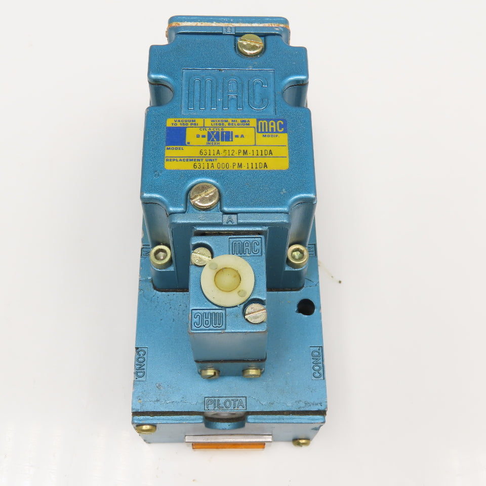 MAC 6311A-512-PM-111DA Single Solenoid Valve 120V Coil