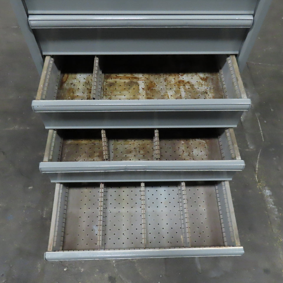 Lista 9 Drawer Industrial Tool Small Parts Storage Cabinet 28" x 28" x 60"