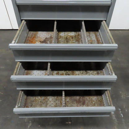 Lista 9 Drawer Industrial Tool Small Parts Storage Cabinet 28" x 28" x 60"
