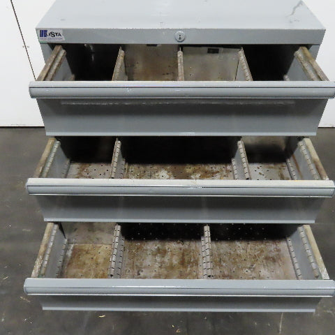 Lista 9 Drawer Industrial Tool Small Parts Storage Cabinet 28" x 28" x 60"