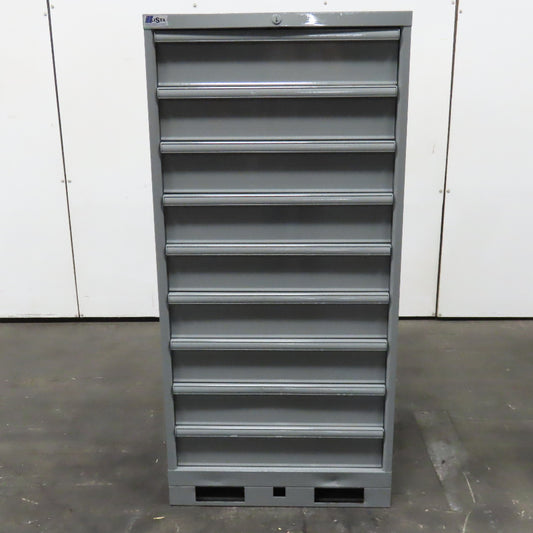 Lista 9 Drawer Industrial Tool Small Parts Storage Cabinet 28" x 28" x 60"