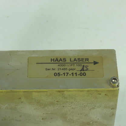 Haas-Laser 05-17-11-00 Laser Flow Sensor 4000I/PT100