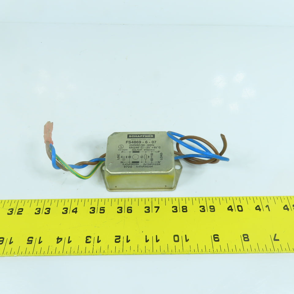 Schaffner FS4869-6-07 250VAC Line Filter 50-60HZ 6A