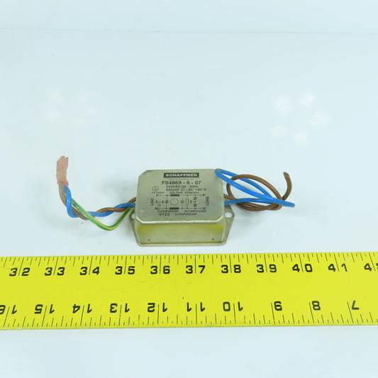 Schaffner FS4869-6-07 250VAC Line Filter 50-60HZ 6A