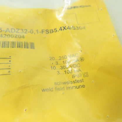 Turck Ni2-Q6,5-ADZ32-0,1-FSB5.4X4/S3040 Proximity Sensor 250VAC 300VDC 2 Wire