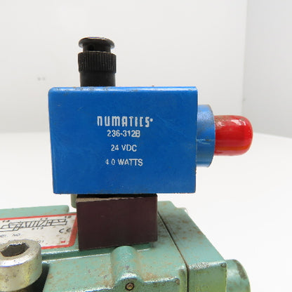 Numatics 134BB400R061D61 Pneumatic Directional Valve 5/2 Position Detent 24VDC