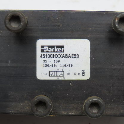 Parker 4510CHXXABAE53 Pneumatic Directional Valve Single Solenoid 120V Coil