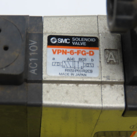SMC VPN-6-FG-D-9N 4/5 Port Double Solenoid Pneumatic Valve 110V Coil