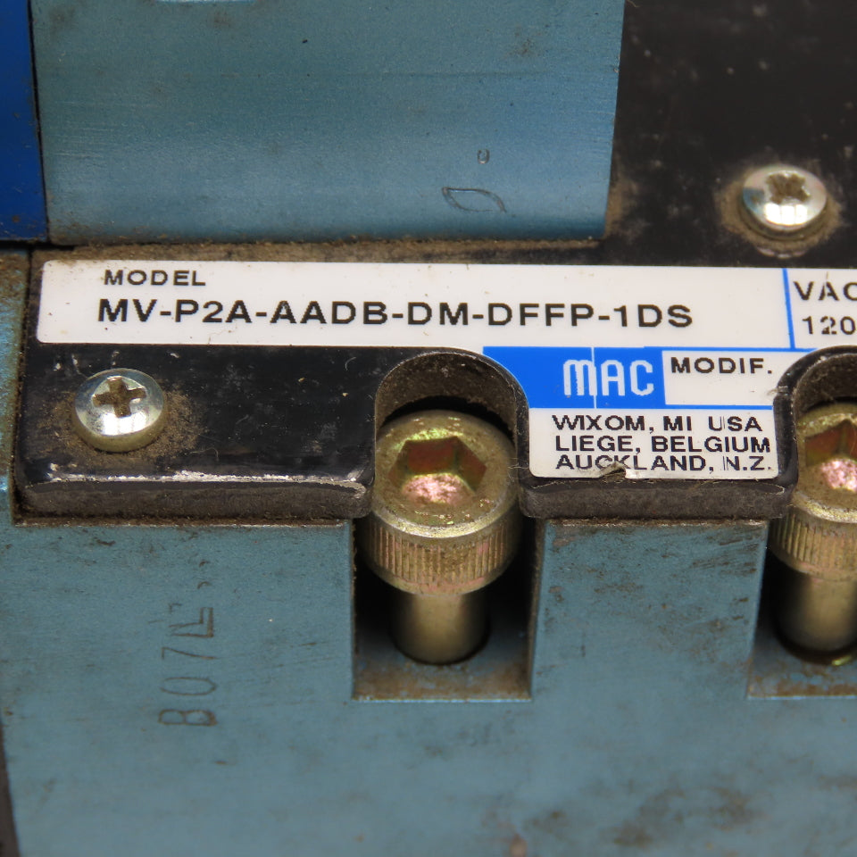 MAC MV-P2A-AADB-DM-DFFP-1DS 5/2 Position Single Solenoid Valve 24VDC Coil