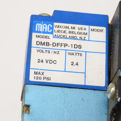 MAC MV-P2A-AADB-DM-DFFP-1DS 5/2 Position Single Solenoid Valve 24VDC Coil
