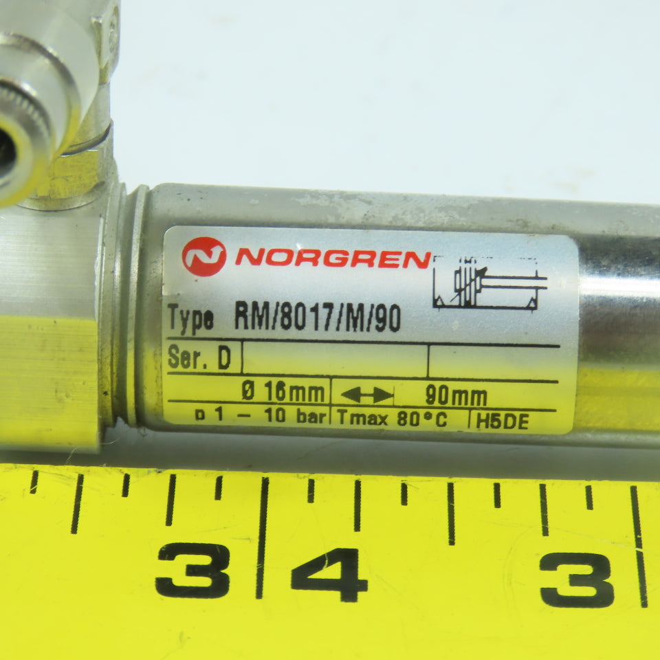 Norgren RM/8017/M/90 ISO Roundline Double Acting Pneumatic Cylinder 90mm Stroke